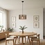 Pendant light Lora in black and natural bamboo