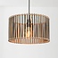 pendant light Lora - black and natural bamboo
