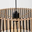 pendant light Lora - black and natural bamboo
