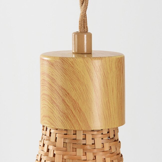 Pendant light with natural bamboo shade 53 cm - Flima