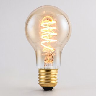 4W spiral lamp, 1800K, amber glass Ø60 - dimmable