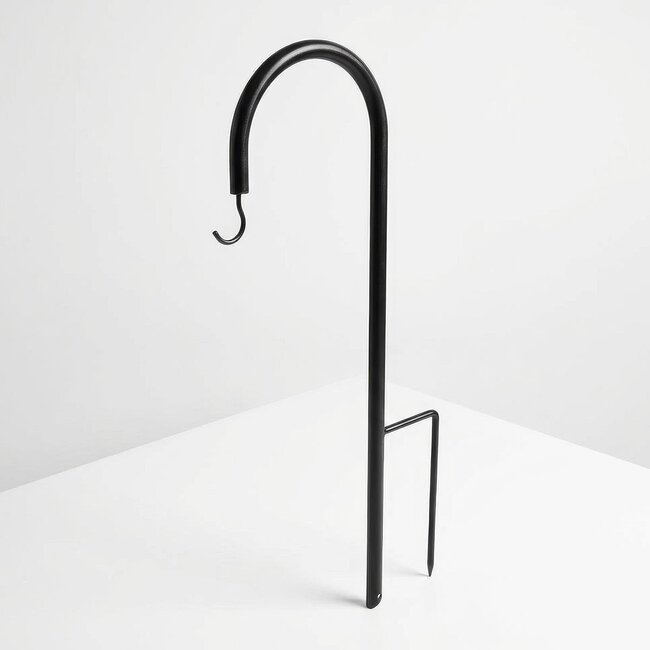 Metal garden posts with hook, 62.5 cm, set of 5