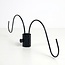 Metal ring with hanging hooks for poles