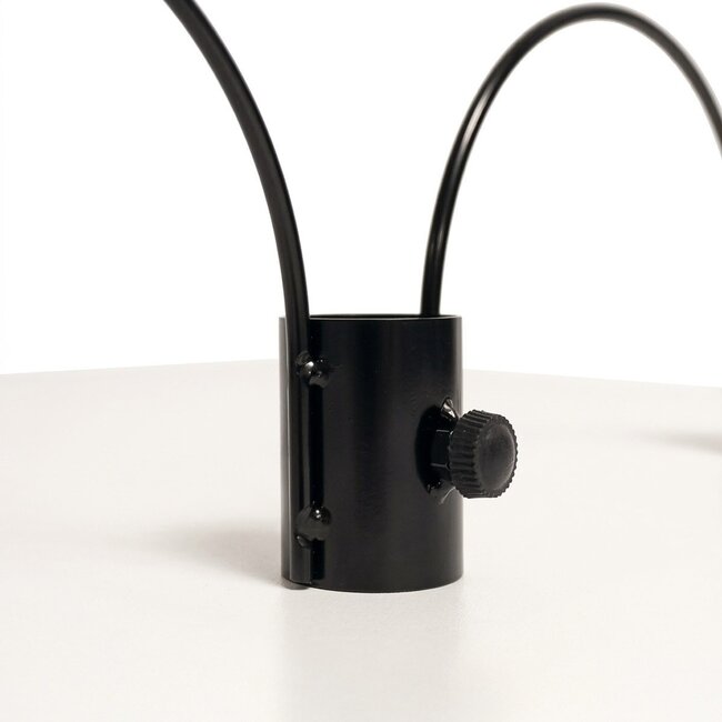 Metal ring with hanging hooks for posts