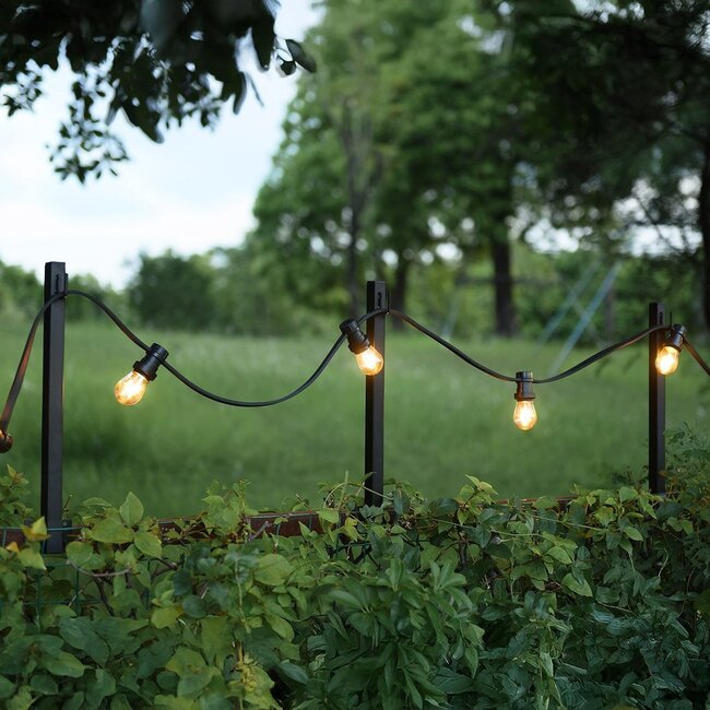 Hanging metal posts with hooks, 45 cm – set of 4 for outdoor use