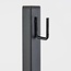 Hanging metal poles with hooks 45 cm, set of 4, outdoor