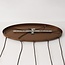 Pendant light Nira with brown ombre glass spheres, 5-light