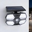 Solar outdoor wall light with sensor, black - Asher