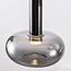 5-light pendant light Valira - black chrome with smoked glass, remote control and dimmable