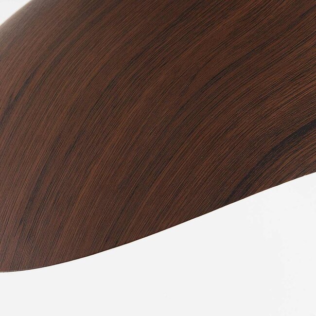 Modern ceiling light Casthano made of metal with walnut look Ø46 cm