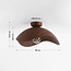 Modern ceiling light Casthano made of metal with walnut look Ø46 cm