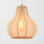 4-light Japandi pendant light Senji sand taupe with linen shades