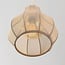3-light Japandi pendant light Senji - sand taupe with linen shades