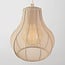 3-light Japandi pendant light Senji - sand taupe with linen shades