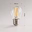 Smart E27 LED bulb with Tuya app, Ø45mm, 4.9W, 2700-6500K, Dim-to-warm