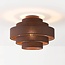 Ceiling light Mavro with layered fabric shade - dark brown