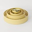 Mavro Cream Beige Ceiling Light with Layered Fabric Shade