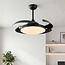 Ceiling fan Ventu with integrated LED and remote control - black