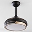 Ceiling fan Vento with integrated LED and remote control - black with brown