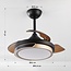 Ceiling fan Vento with integrated LED and remote control - black with brown