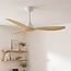 Iska Ceiling Fan in warm beech wood colour with remote control