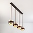 4-light pendant light Mavero - cement and wood