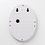 Round solar outdoor wall light Linus - white with sensor