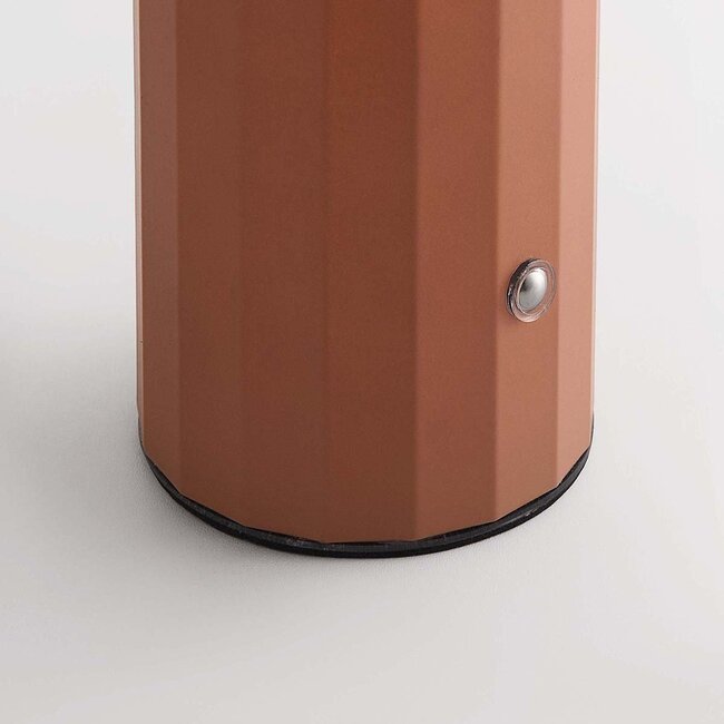 Wireless table lamp Noma in mocha brown with dimmable and adjustable light