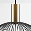 Pendant light Nobla in black and gold metal Ø40 cm