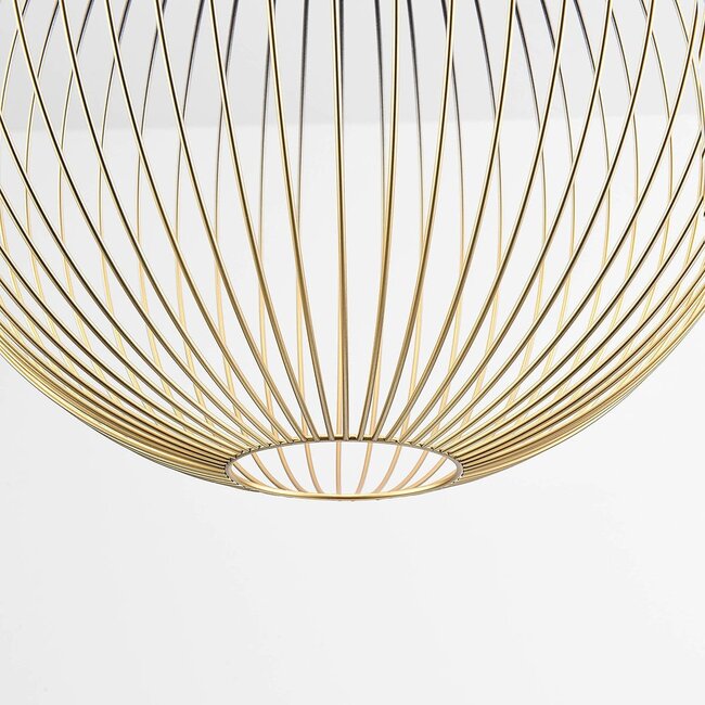 Pendant light Nobla in black and gold metal Ø40 cm