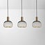 3-light pendant light Nobles - black with gold metal