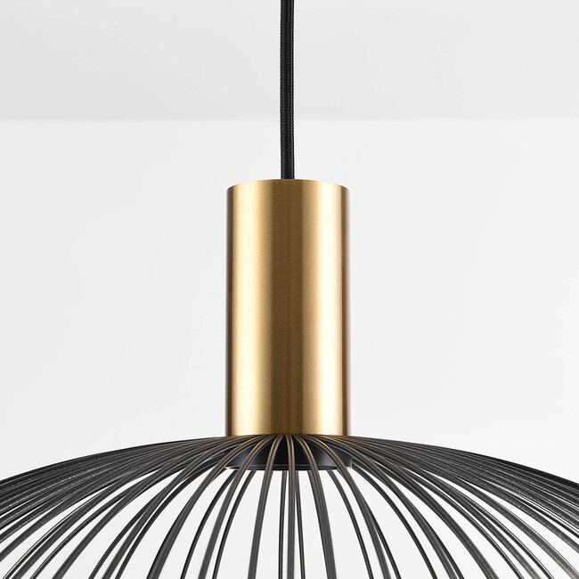Modern pendant light Noblin black with gold metal Ø60 cm