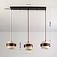 3-light pendant light Mavero - cement and wood