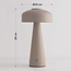 Rechargeable mushroom lamp Soma with touch dimmer and adjustable colour temperature - taupe