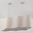Pendant light Hirom beige with linen shade 2-light