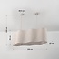 Pendant light Hirom beige with linen shade 2-light