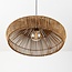 pendant light Suki - hand-woven rattan with wooden detail