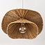 Rattan pendant light Arua with hand-woven double shade and golden detail Ø50 cm