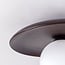 ceiling light Ruvo - dark brown wood with opal white glass