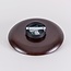 Ceiling light Ruvo in dark brown wood and opal white glass