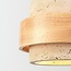 Japandi pendant light Travo - travertine (natural stone) and light wood