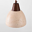 Japandi Marena pendant light in travertine (natural stone) and wood