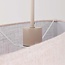 Minimalist pendant light Lureva beige with linen shade, 2-light