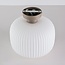 Ilyana ribbed opal white glass ceiling light in beige