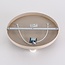 3-light ceiling light Elowen beige with ribbed opal white glass