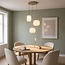 3-light pendant light Serilda - ribbed opal white glass