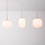 Meliora beige pendant light with 3 ribbed glass shades