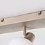 ceiling light Serolde - beige with 3 adjustable shades, ribbed glass