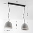 2-light Wabi Sabi pendant light Tura in a cement look