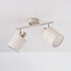 Ceiling light Avan in beige with 2 adjustable linen shades